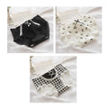 3 Pcs Cute Lolita Lace Trimming Girl Plaid Striped Underwear Summer Sexy Cotton Briefs Langerie Loli Panties