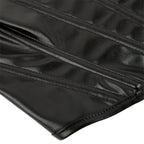 Leather strapless and bracketed women's sexy shaping top corset