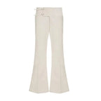 Vintage Y2K Korean Streetwear Pants Woman Low Rise Straight Loose Beige Trousers Button Up Basic 2000S Women Casual Pants