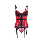 Women Sexy Lingerie Corsets Erotic Korse Transparent Lace Mesh Corset Top Underwear Slim Waist Bustier Push Up Corselet