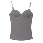 HXAO Woman Tops Corset Crop Top Women Sleeveless Black Brown Top With Straps Camisole Bodycon Backless Sexy Tops Bustier
