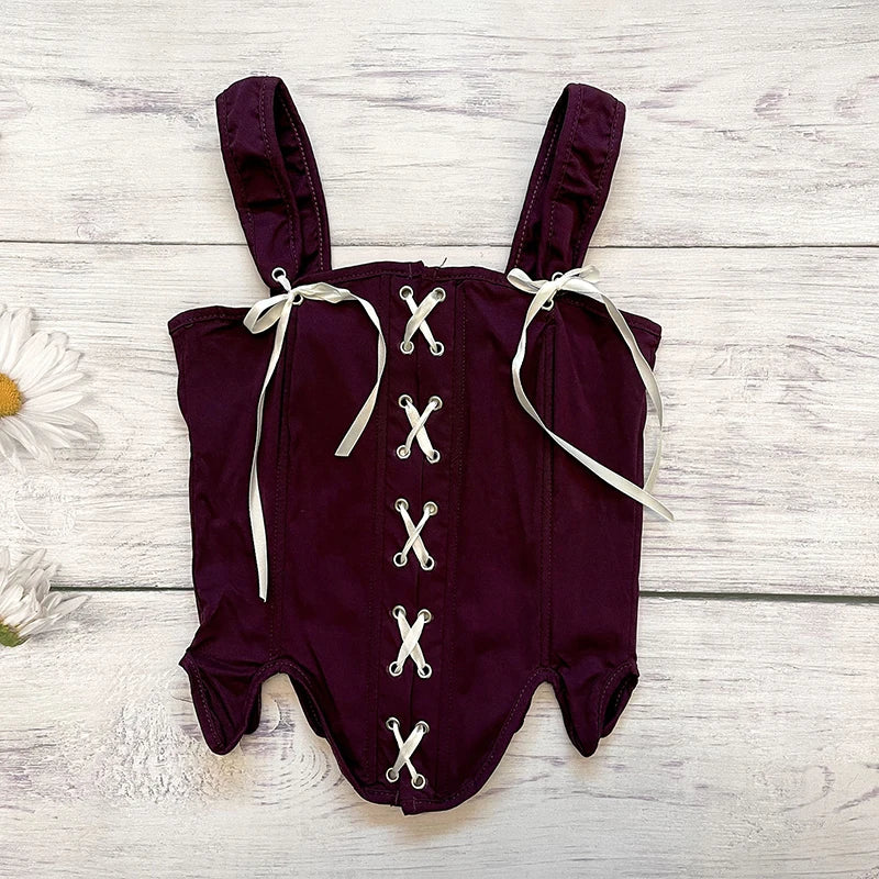 Women Lolita Corset Shaper Ladies Slimming Bandage Corsets Underbust Bustier Vintage Corset Bustier Elegant Streetwear Clothes
