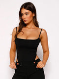 Black Slim Sexy Bodysuit Lingerie Backless Corset Top Patchwork Bodys Para Mujer De Vestir Summer Fashion Trends Women Clothing