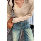 Sweet Knitting Slim Short Youth Pullovers Top Autumn Winter Long Sleeve Simplicity Korean Sweaters Fashion Trend Women Clothing