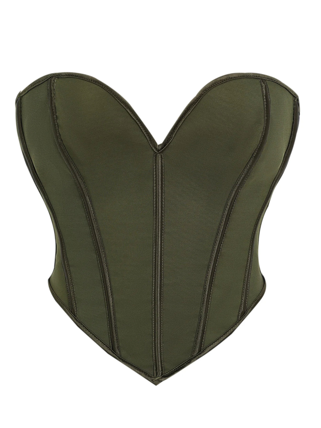 Court V neck matte strapless corset for women's shaping top