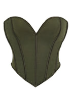 Court V neck matte strapless corset for women's shaping top