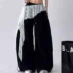 Embroidered Flower Lace Mini Skirt Irregular Y2K Streetwear Ruched Skirts See Through High Waist Lace Up Ruffles Skirt