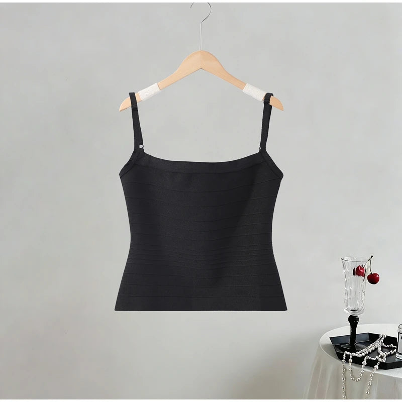 Button Embellished Corset Top Spaghetti Strap Boned Fitted 2026 Spring Elegant Women Satin Top Fashion Seductive Lady Bustier