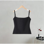 Button Embellished Corset Top Spaghetti Strap Boned Fitted 2026 Spring Elegant Women Satin Top Fashion Seductive Lady Bustier