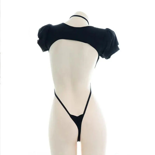 Backless Sexy Straps Bandage Bodysuits Women Sexy Lingerie Underwear Set One-piece Exotic Teddies Uniform Costume
