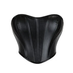 Leather strapless and bracketed women's sexy shaping top corset