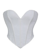 Court V neck matte strapless corset for women's shaping top