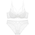 Ladies Underwear Thin Cotton Sexy Push Up Large Size Lace Bra Set