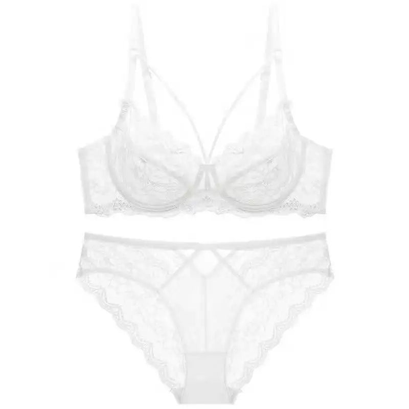 Ladies Underwear Thin Cotton Sexy Push Up Large Size Lace Bra Set