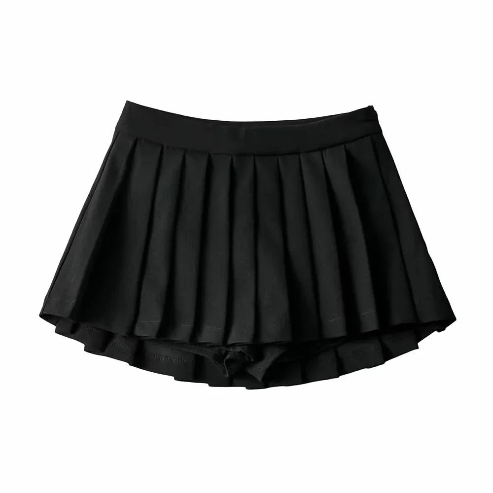 Sexy Women's Pleated Skirts High Waist Summer Vintage Fashion Mini Skirts Korean Tennis Student White Designed Dance Skirt 2024