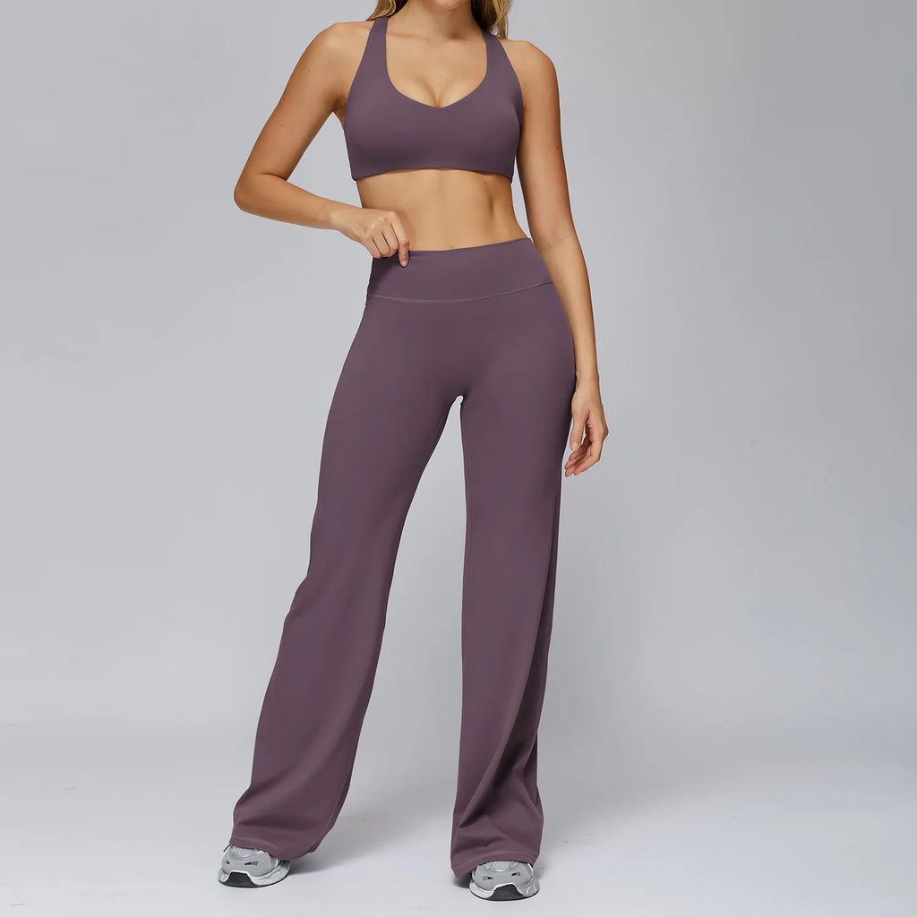 Yoga Set 2 Pieces Sports Outfits Female Clothing Fitness Vest Sportswear Women Tracksuit High Waist Leggings Sport Bra Yoga Suit