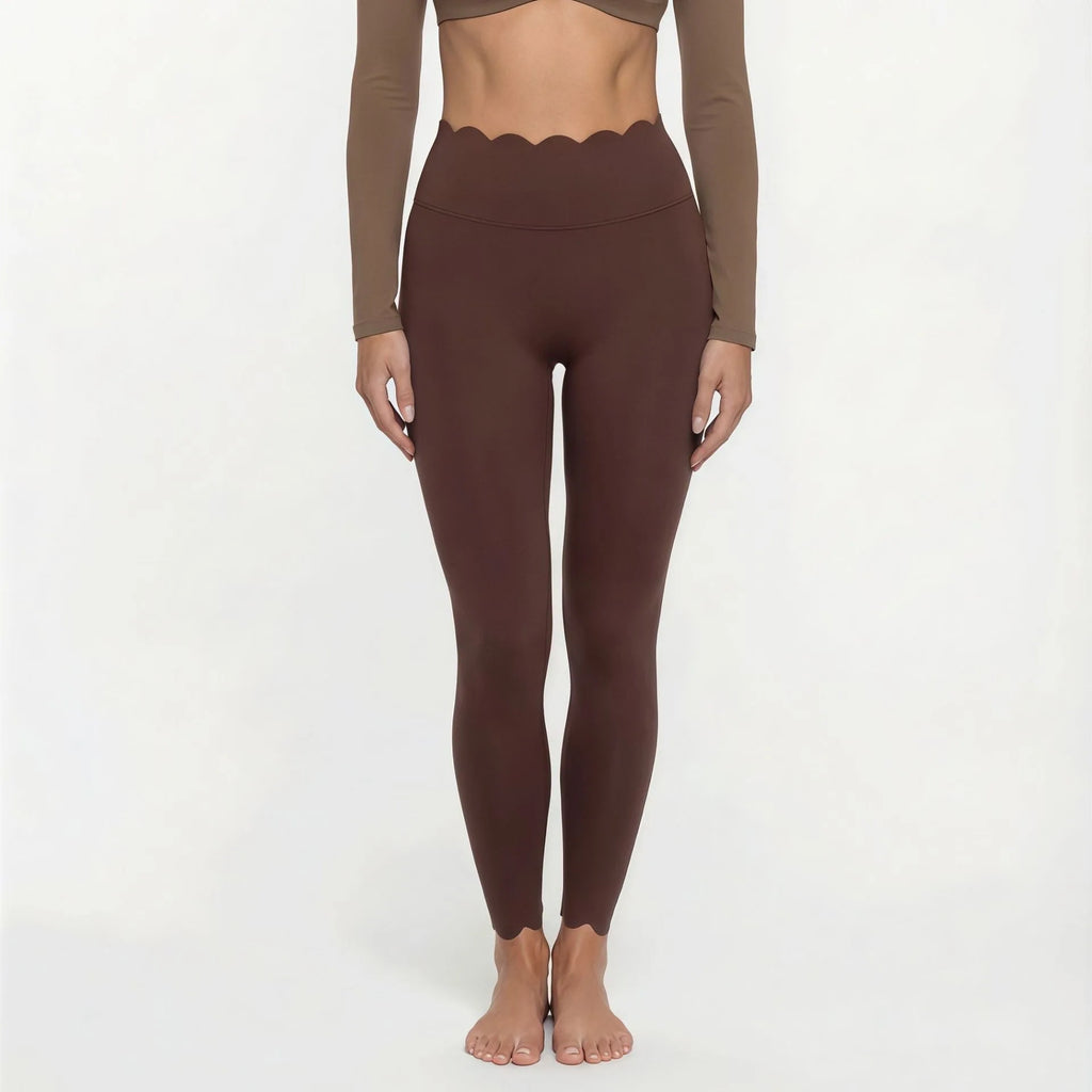 Women's Fake Two-Piece Sports Long Sleeve Halter Neck Pilates Yoga Shirt Slim Fit Fitness Sports Top Leggings Workout Tights