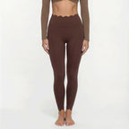 Women's Fake Two-Piece Sports Long Sleeve Halter Neck Pilates Yoga Shirt Slim Fit Fitness Sports Top Leggings Workout Tights