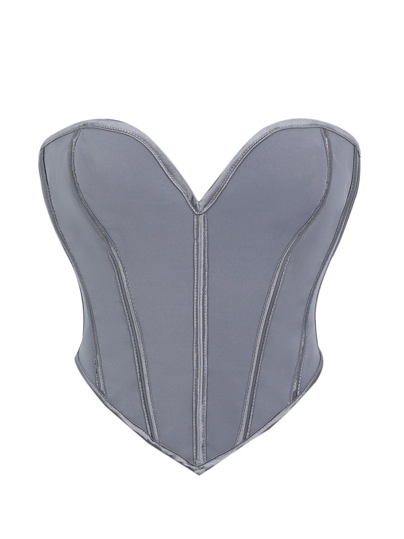 Court V neck matte strapless corset for women's shaping top