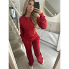Pant Set Hoodies Sweatshirts Two Piece Sets Women CardiganTracksuit Matching Jogger Sets Zipper Coats Long Pants Lace Up Y2k