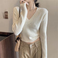 Sweet Knitting Slim Short Youth Pullovers Top Autumn Winter Long Sleeve Simplicity Korean Sweaters Fashion Trend Women Clothing