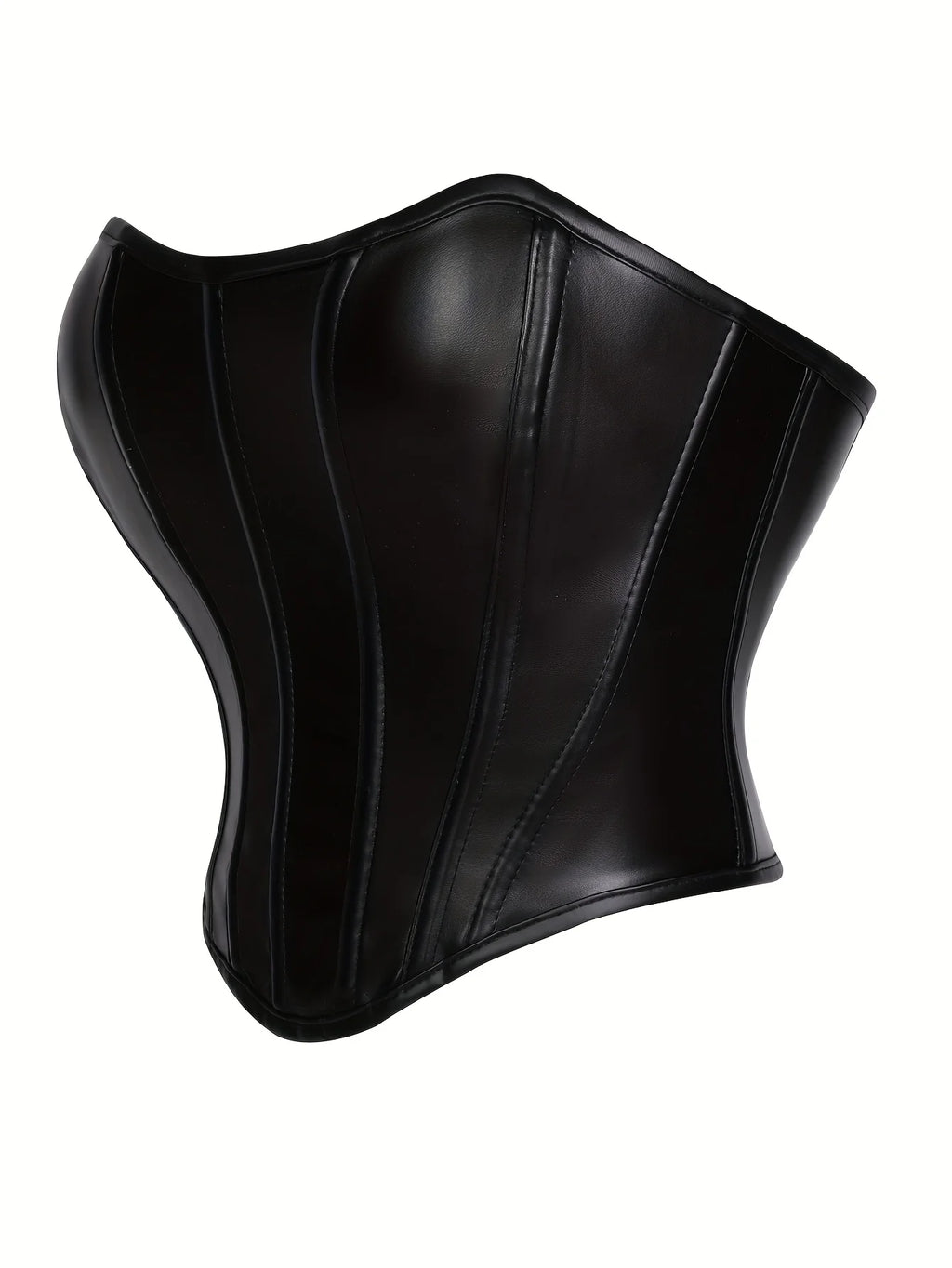 Leather strapless and bracketed women's sexy shaping top corset