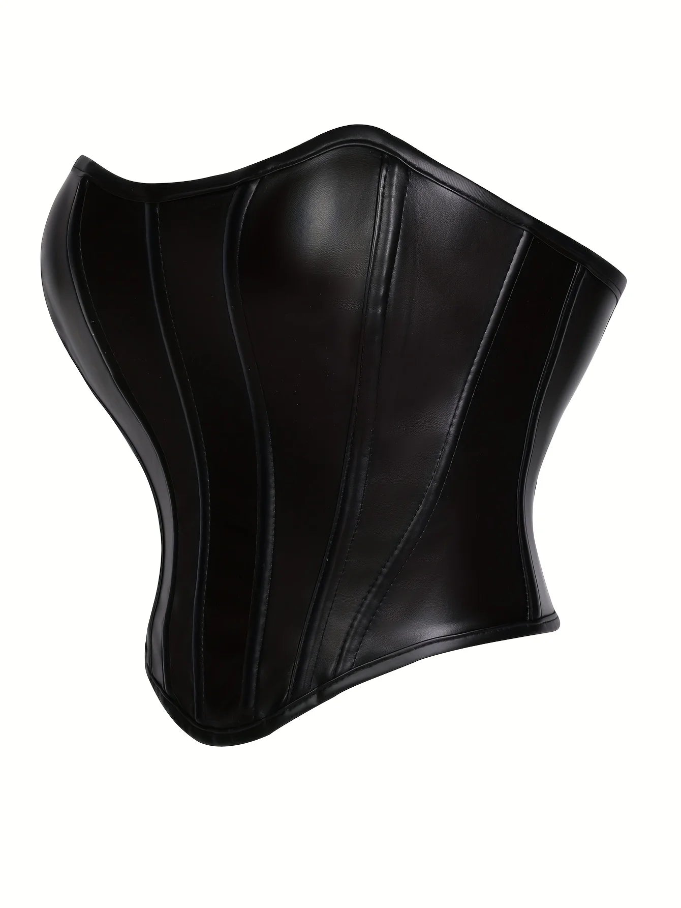Leather strapless and bracketed women's sexy shaping top corset