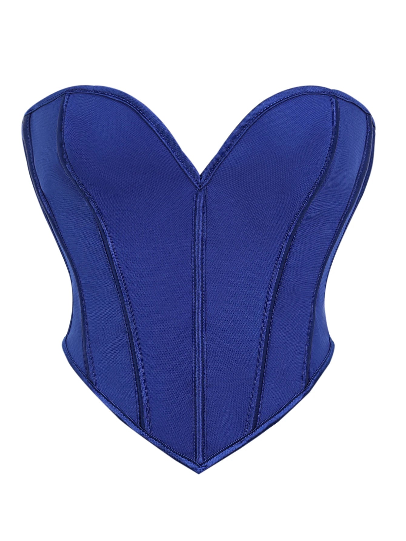 Court V neck matte strapless corset for women's shaping top
