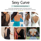 One-Piece Deep V-Neck Push Up Body Shapewear Bodysuit Women's Thong Bottom Underwear Slimming U-Shaped Low Back Backless Corset