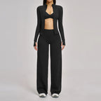 Yoga Set 2/3PCS Workout Outfit Fitness Long Sleeved Sportswear Gym Tracksuit Leggings Set Sports Bra Athletic Wear Women Clothes