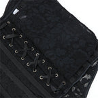 Women Lace Floral Corset Top Sexy Black Mesh Transparent Bra Side Zip Bustier Vest Gothic Spaghetti Strap Embroidery Party Camis