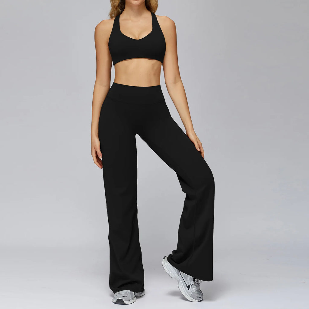 Yoga Set 2 Pieces Sports Outfits Female Clothing Fitness Vest Sportswear Women Tracksuit High Waist Leggings Sport Bra Yoga Suit