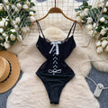Bowknot Bodysuits One-piece Suit Women Elegant Straps Corset Jumpsuits French Slim Fit Shapewear Bodyshaper Sexy Lingerie Onesie