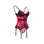 Women Sexy Lingerie Corsets Erotic Korse Transparent Lace Mesh Corset Top Underwear Slim Waist Bustier Push Up Corselet