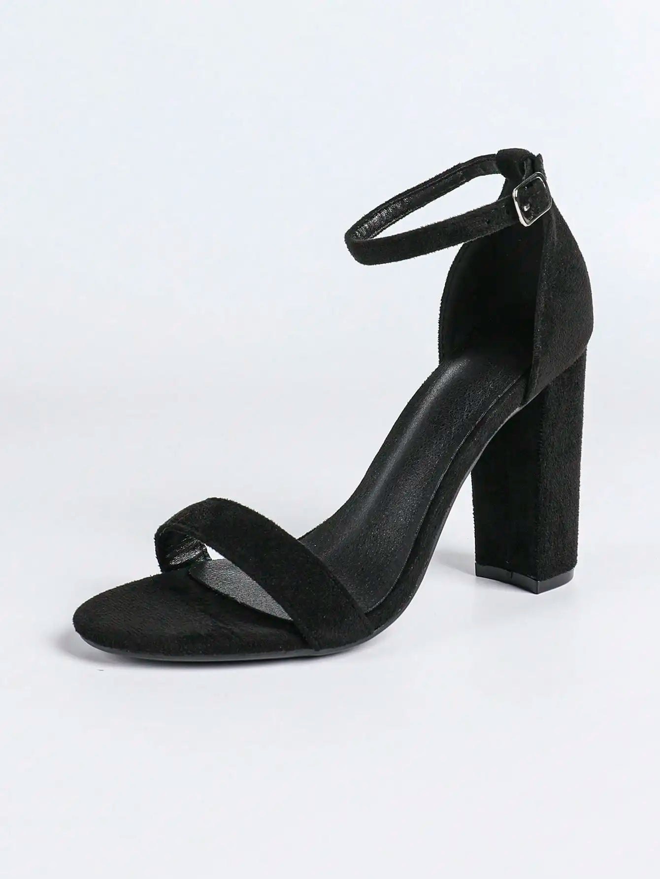 Women's Chunky Block Heels Open Toe Ankle Strap High Heel Pump Sandals