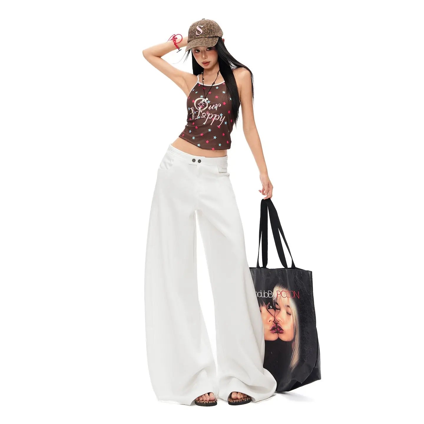 2026 Spring Loose Feeling Lazy Pleated Wide-Leg Pants Relaxed Drape Casual Pants
