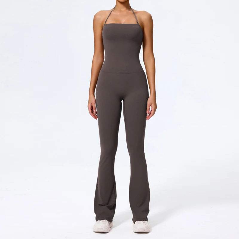 Summer Sleeveless Yoga Suit Gym Set Women Training Sportswear Fitness  Sports Jumpsuit Women Push up Workout Bodysuits Female