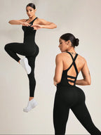 Women's Seamless Shapewear Bodysuit With Tummy Control, CrissCross Straps Backless Body Shaper, Women's Underwear & Shapewear