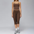 Yoga Set 2 Pieces Sports Outfits Female Clothing Fitness Vest Sportswear Women Tracksuit High Waist Leggings Sport Bra Yoga Suit