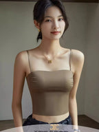 Seamless Shapewear Tank Top with Built In Bra, Slimming Strapless Bodysuit, Leak Proof No Show One Piece MOYISU Sexy ABC Cup