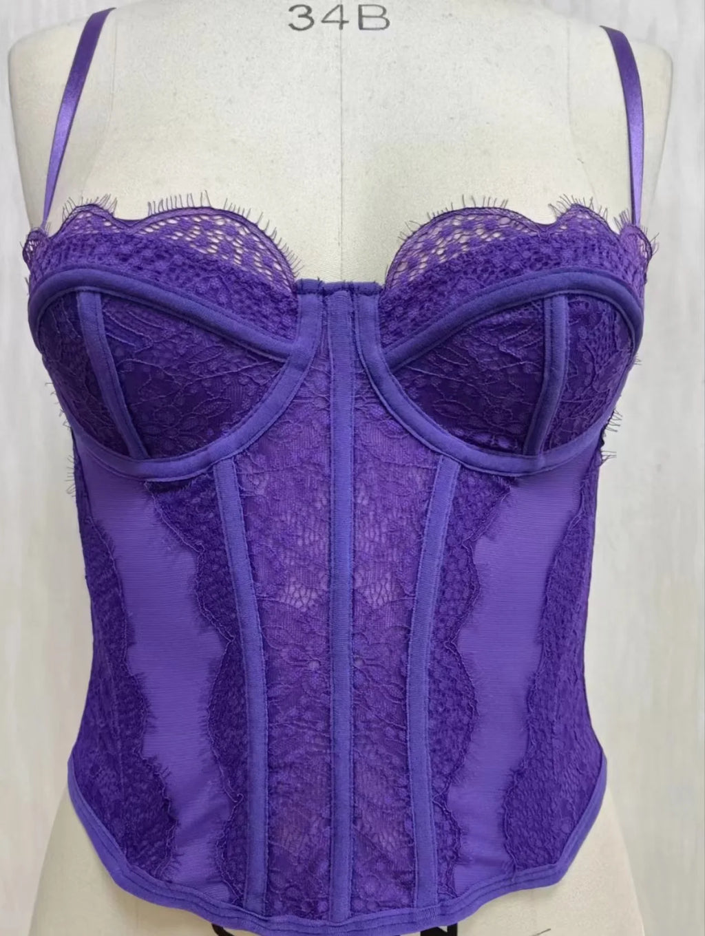 Sexy Lace Corset Tops Women Sheer Mesh Push Up Bra Female Partywear Crop Top Open Back Boned Tube Top Lingerie Bustier Plus Size