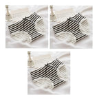 3 Pcs Cute Lolita Lace Trimming Girl Plaid Striped Underwear Summer Sexy Cotton Briefs Langerie Loli Panties