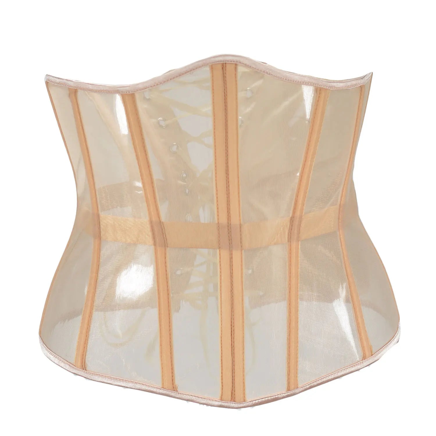 Women Transparent Mesh Corset Underbust Fish Bone Waist Trainer Bustier Slimming Cincher Girdle Belt Gothic Korset Black Red