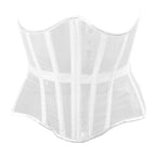 Women Transparent Mesh Corset Underbust Fish Bone Waist Trainer Bustier Slimming Cincher Girdle Belt Gothic Korset Black Red