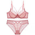 Ladies Underwear Thin Cotton Sexy Push Up Large Size Lace Bra Set