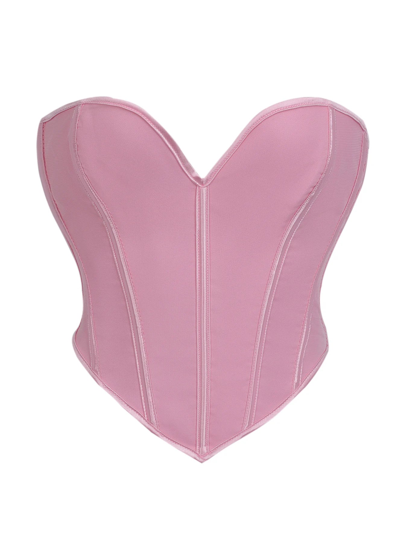 Court V neck matte strapless corset for women's shaping top