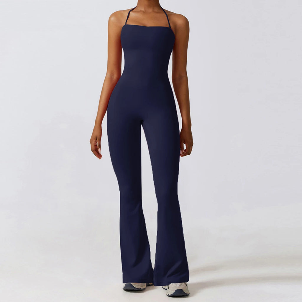 Summer Sleeveless Yoga Suit Gym Set Women Training Sportswear Fitness  Sports Jumpsuit Women Push up Workout Bodysuits Female