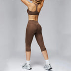 Yoga Set 2 Pieces Sports Outfits Female Clothing Fitness Vest Sportswear Women Tracksuit High Waist Leggings Sport Bra Yoga Suit