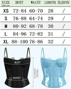 Sexy Lace Corset Tops Women Sheer Mesh Push Up Bra Female Partywear Crop Top Open Back Boned Tube Top Lingerie Bustier Plus Size