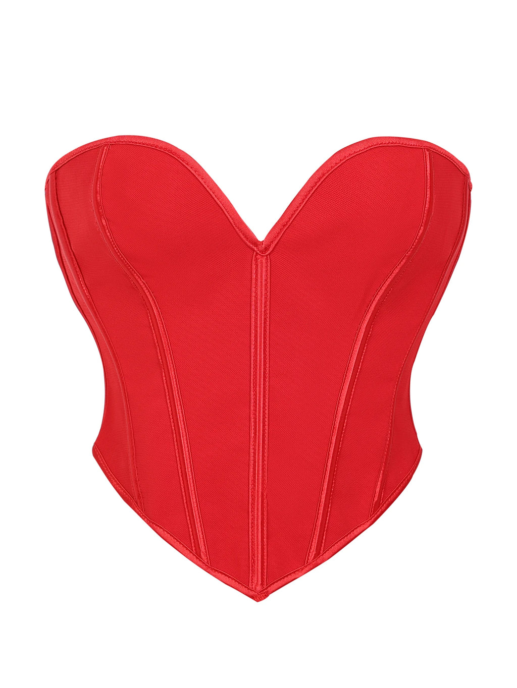 Court V neck matte strapless corset for women's shaping top